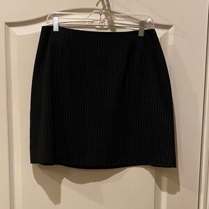 Elegant Black Pinstripe Mini Skirt